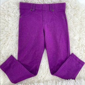 Garanimals | Girl’s Purple Glitter Cotton Stretchy Pull On Jeggings Size 6